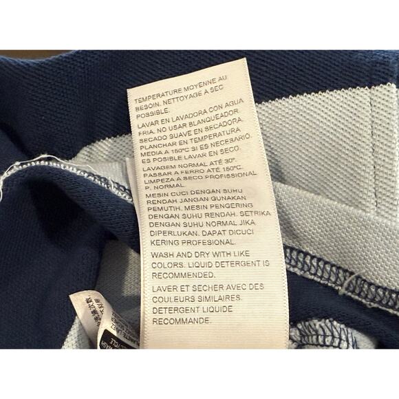 Men’s Levi Striped Polo Blue Short Sleeve Size 3X Preppy - Picture 13 of 15